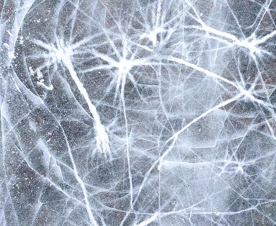 Icy geometric patterns symbolizing steady and cool progress